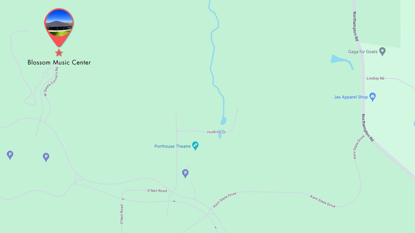 Map of Blossom Music Center